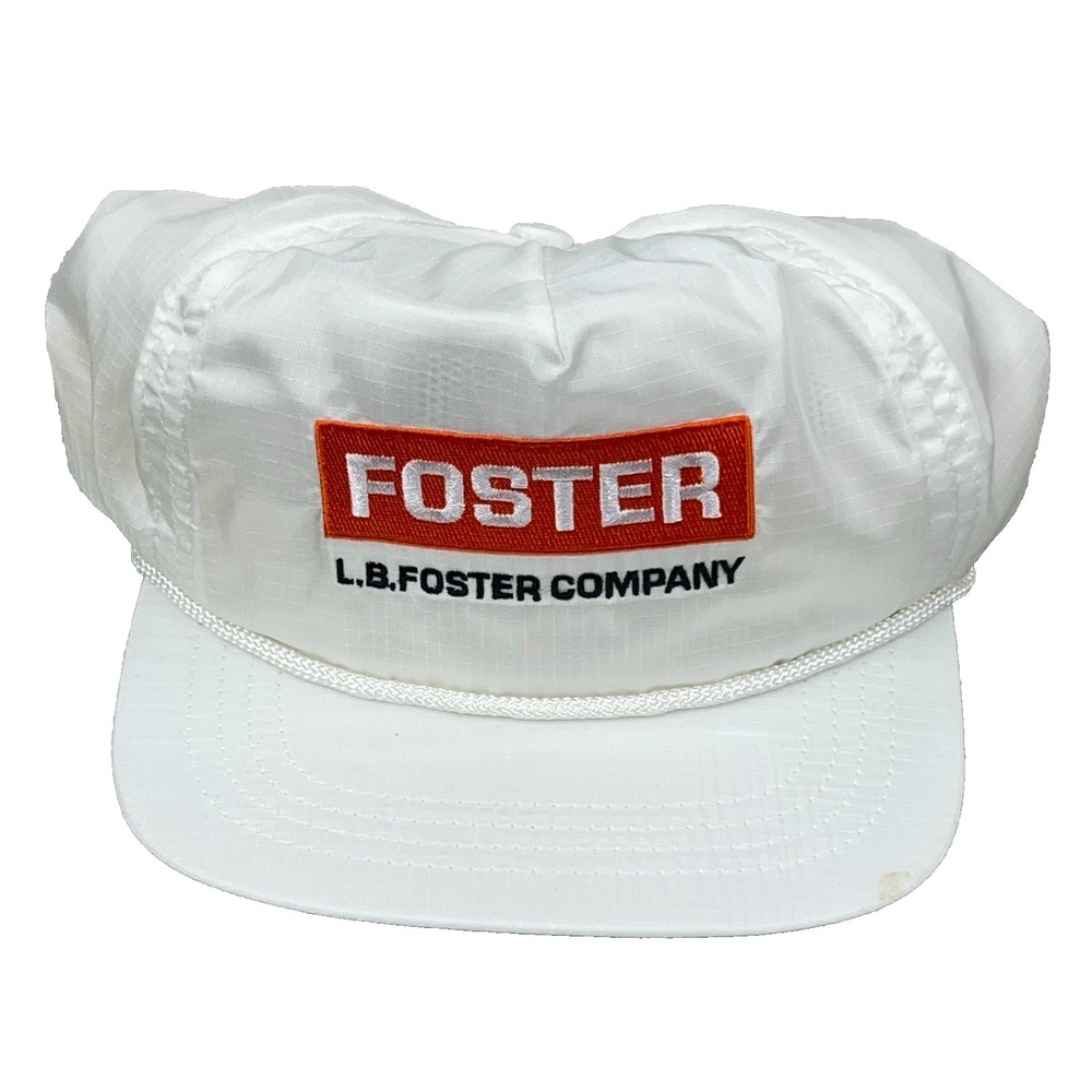 Vintage Foster Trucker Hat Made In USA 90s Black Nylon Coal Mine Mining Rope